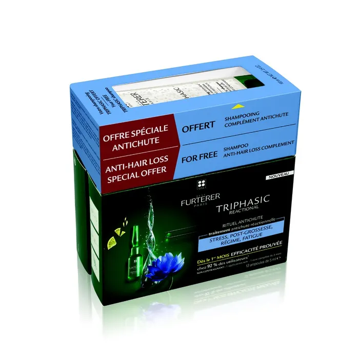 RENE FURTERER - TRIPHASIC Reactional Treatment 12vialsX5ml ΜΕ ΔΩΡΟ Shampoo - 100ml